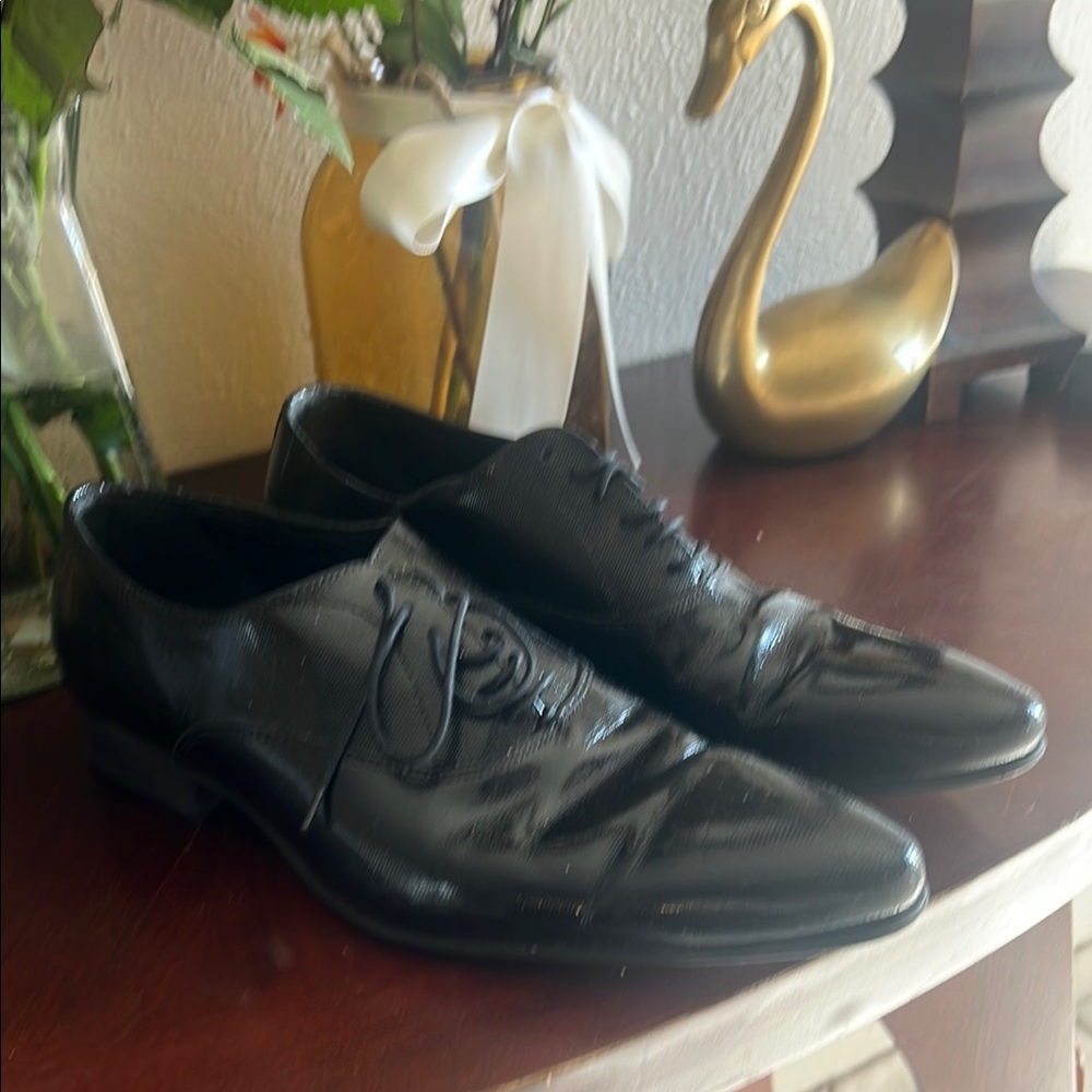 Men's Black Leather Dress Shoes